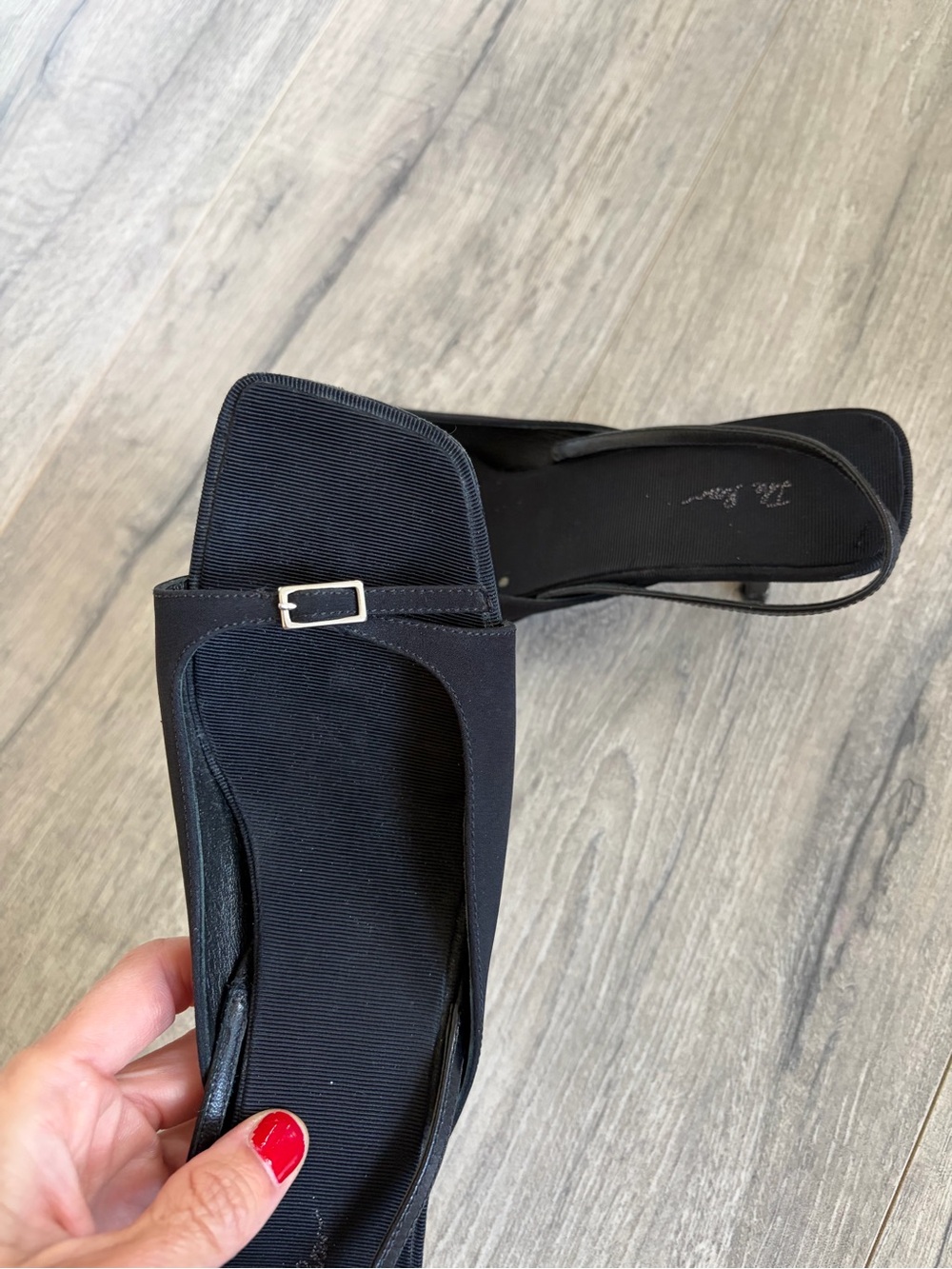 The Row Black Slingback Kitten Heel Sandals - Picture 4 of 8